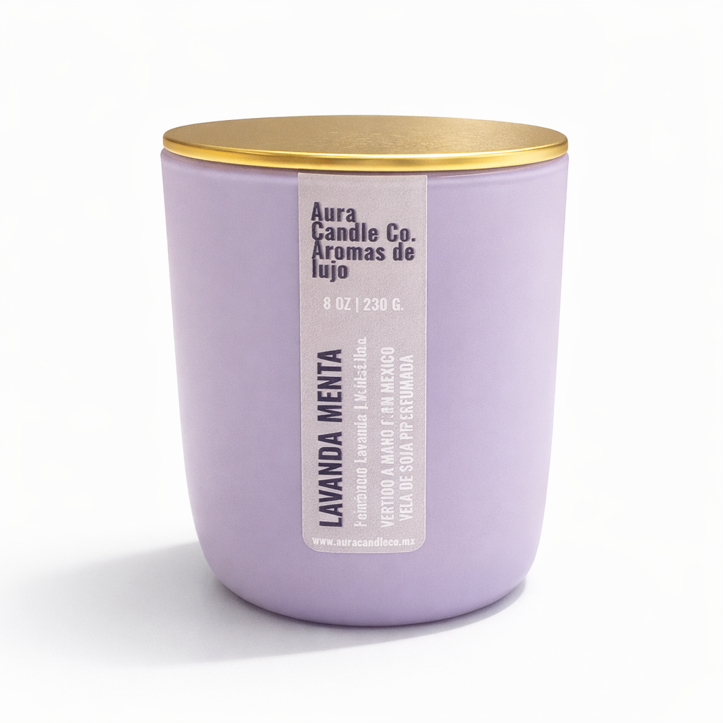 Lavanda &amp; Menta – Aura Candle Co.230g.