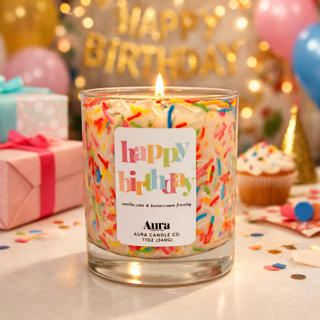 Happy Birthday – Vanilla Cake & Buttercream Frosting (340 g)